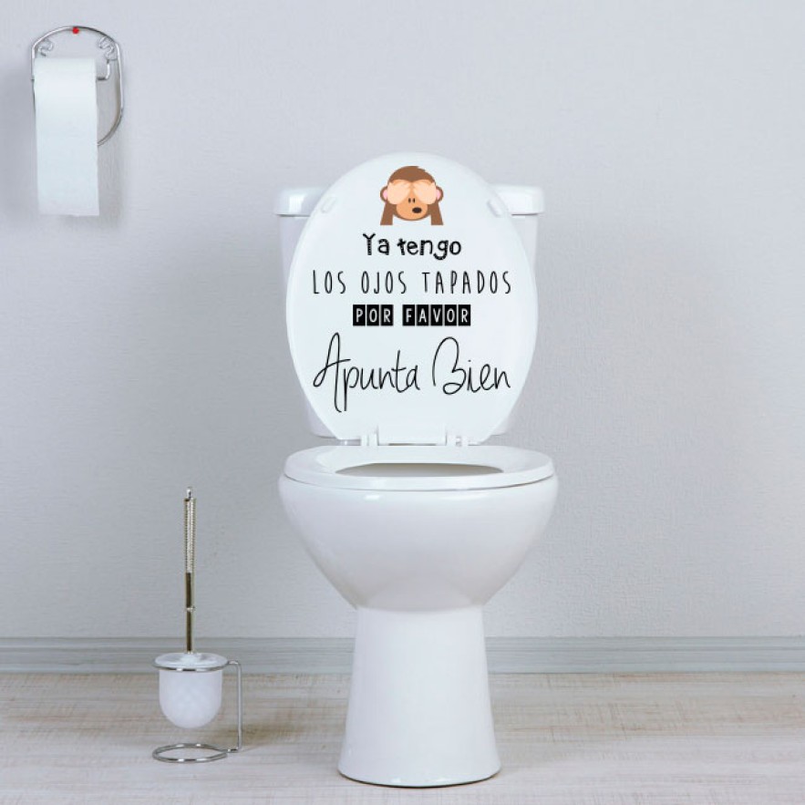 Vinilos decorativos para baños apunta bien
