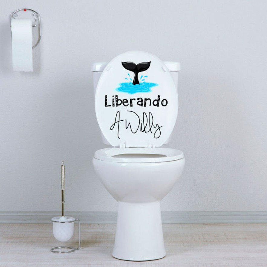 Vinilos baños liberando a willy