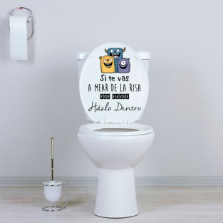 Vinilos decorativos baños si te vas a mear de la risa Vinilos decorativos baños si te vas a mear de la risa