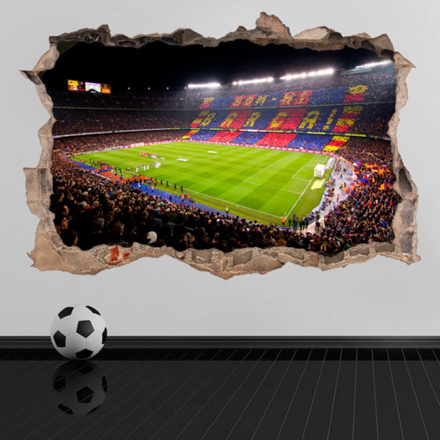 Vinilos y pegatinas 3d camp nou barcelona estadio de fútbol
