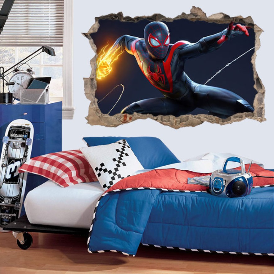Vinilos y pegatinas 3d spider man miles morales