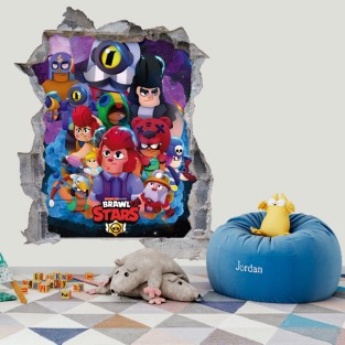 Vinilos y pegatinas 3d videojuego brawl stars Vinilos y pegatinas 3d videojuego brawl stars
