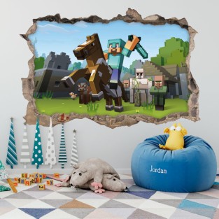 Vinilos y pegatinas 3d videojuego minecraft Vinilos y pegatinas 3d videojuego minecraft