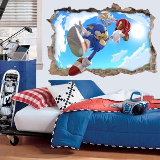 Vinilos y pegatinas 3d videojuego sonic Vinilos y pegatinas 3d videojuego sonic