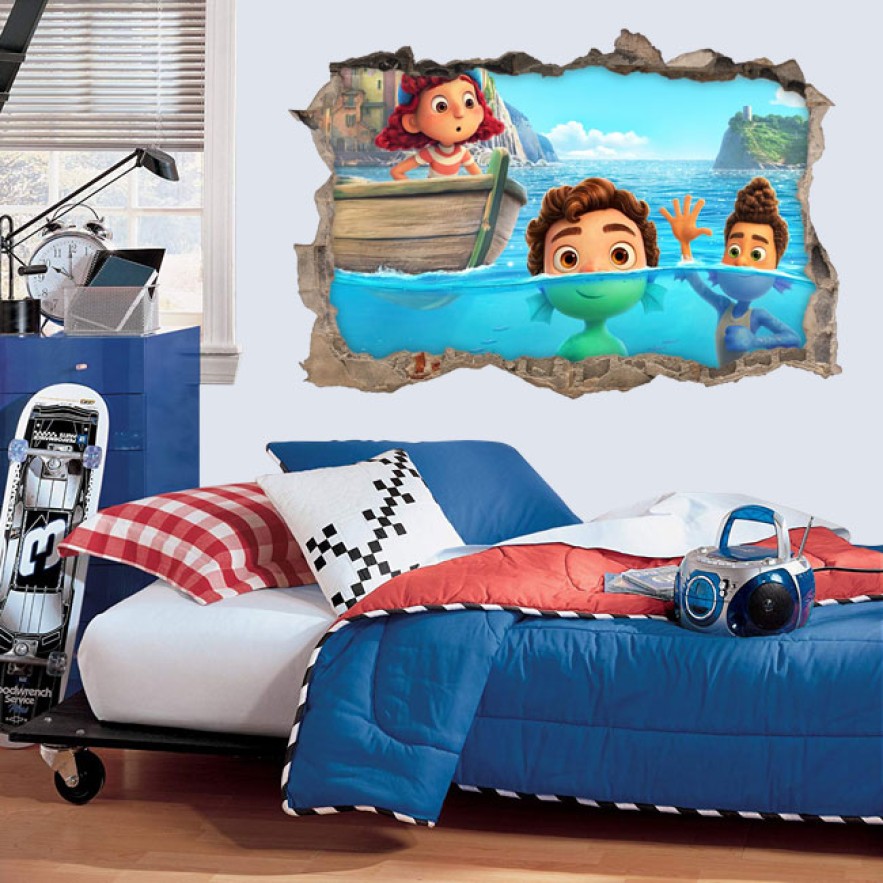Vinilos y pegatinas agujero 3d luca disney pixar