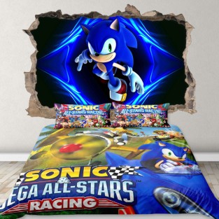 Vinilos y pegatinas agujero pared 3d sonic Vinilos y pegatinas agujero pared 3d sonic
