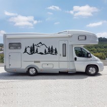 Vinilos y pegatinas autocaravanas paisaje con montañas