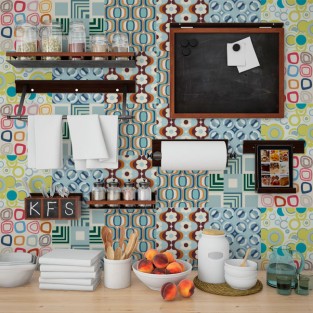Vinilos y pegatinas azulejos cocinas vintage (24 unidades)