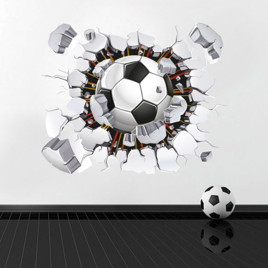 Vinilos y pegatinas de fútbol 3d balón o pelota