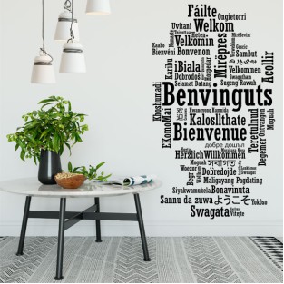 Vinilos y pegatinas bienvenidos idiomas valenciano