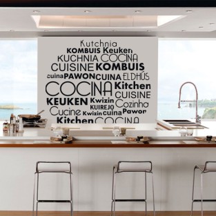 Vinilos y pegatinas cocina en varios idiomas