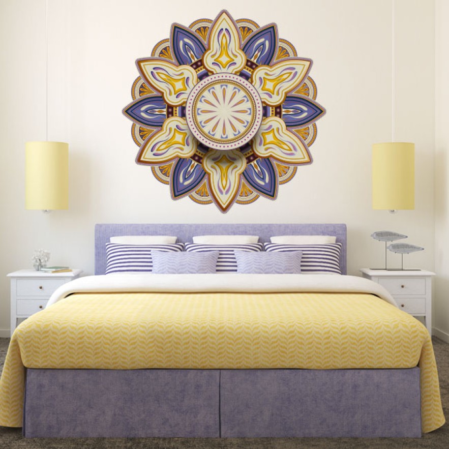 Vinilos y pegatinas para cabecero de cama de mandalas