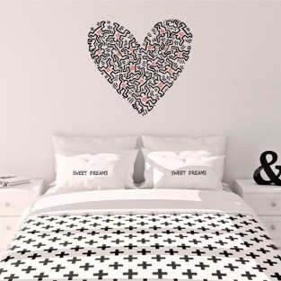 Vinilos y pegatinas corazón keith haring