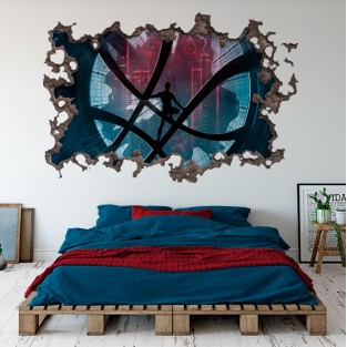 Vinilos y pegatinas efecto pared rota 3d spider man no way home Vinilos y pegatinas efecto pared rota 3d spider man no way home