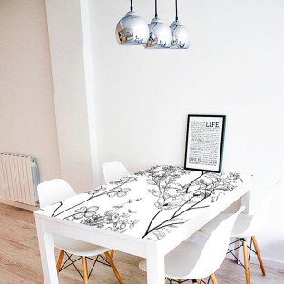 Vinilos y pegatinas flores para decorar mesas Vinilos y pegatinas flores para decorar mesas