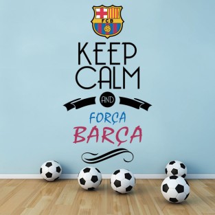 Vinilos y pegatinas fútbol keep calm and força barça