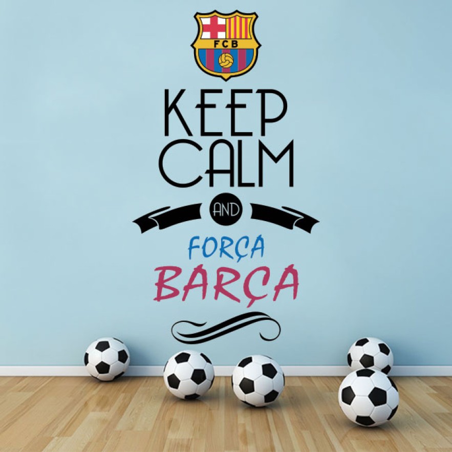 Vinilos y pegatinas fútbol keep calm and força barça
