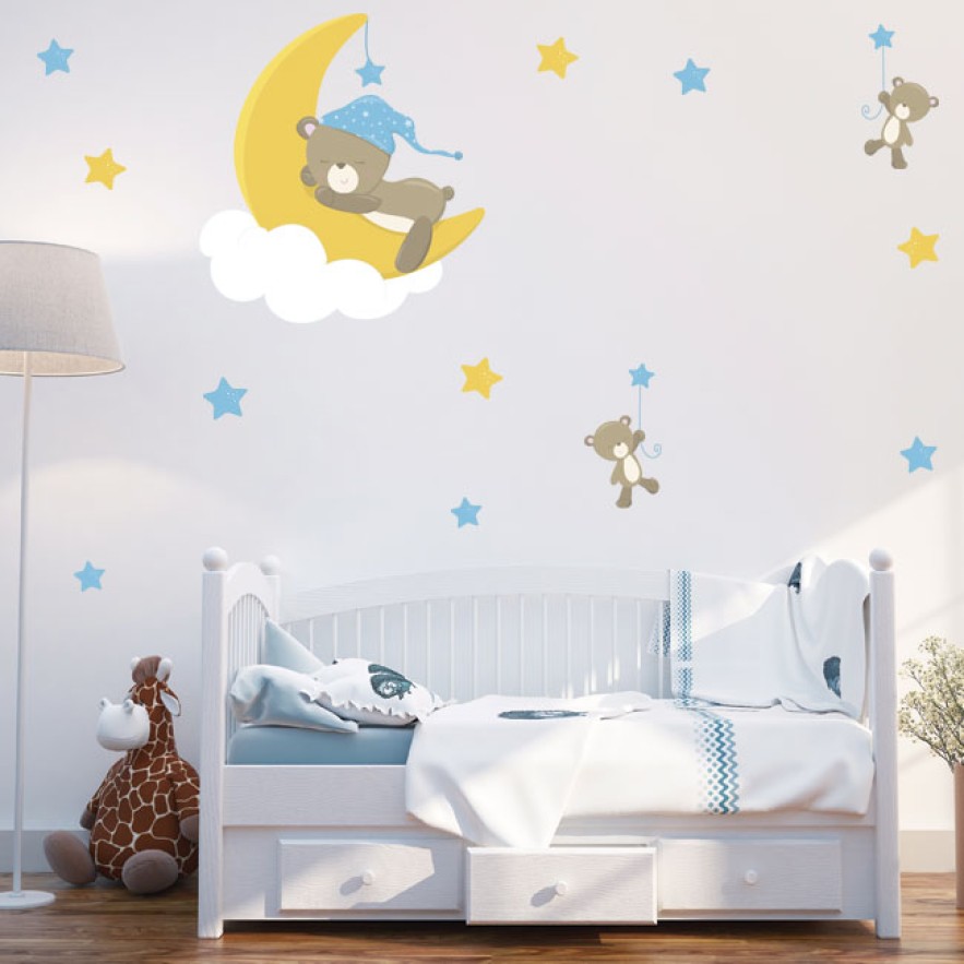 Vinilos y pegatinas infantiles o de bebé osos dulces sueños
