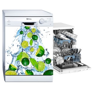 Vinilos electrodomésticos lavavajillas limones salpicadura agua
