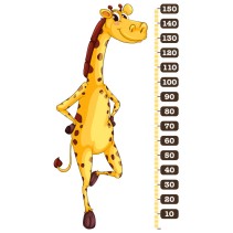 Vinilos decorativos medidor de estatura jirafa infantil (medida: 85 x 153 cm)