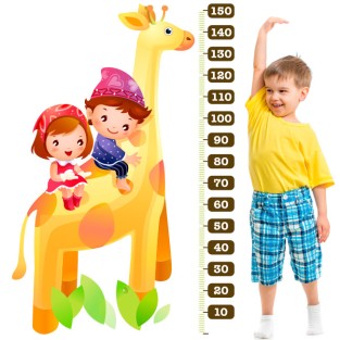 Vinilos y pegatinas infantiles medidor jirafa (medida : 103 x 153 cm)