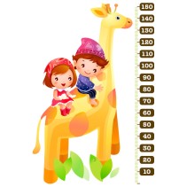 Vinilos y pegatinas infantiles medidor jirafa (medida : 103 x 153 cm)