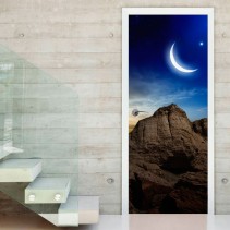 Vinilos decorativos para puertas atardecer mágico