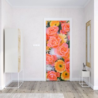 Vinilos decorativos puertas rosas y flores Vinilos decorativos puertas rosas y flores