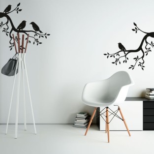 Vinilos y pegatinas ramas de árbol con pájaros