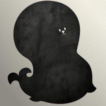 Vinilo infantil pizarra foca