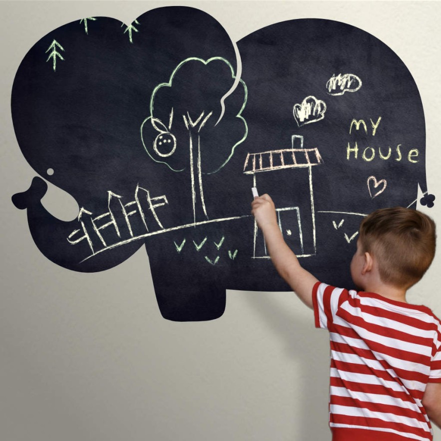 Vinilo infantil pizarra elefante