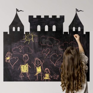 Vinilo infantil pizarra castillo Vinilo infantil pizarra castillo