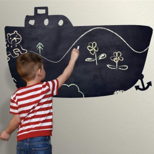 Vinilo infantil pizarra barco Vinilo infantil pizarra barco