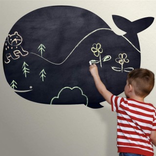 Vinilo infantil pizarra ballena
