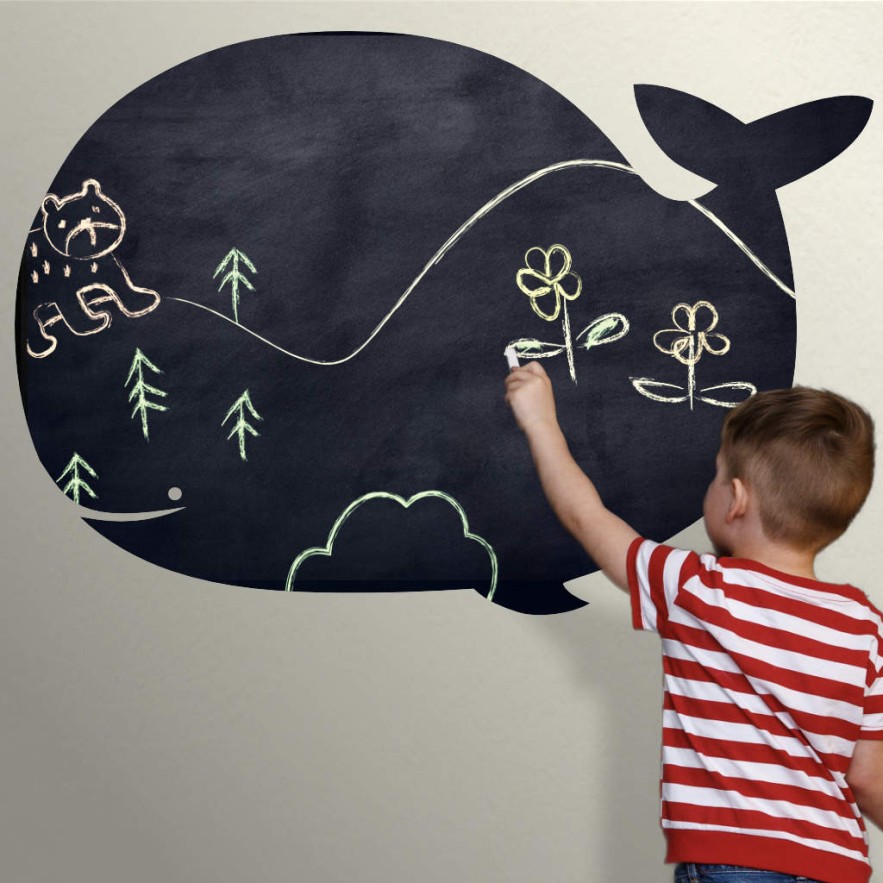 Vinilo infantil pizarra ballena