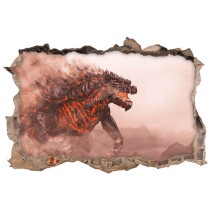 Vinilo agujero 3d godzilla