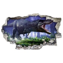 Vinilo agujero 3d dinosaurio jurassic park