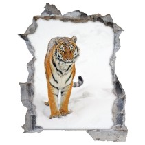 Vinilo decorativo 3d tigre siberiano