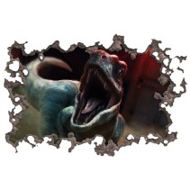 Vinilo agujero 3d pared dinosaurio jurassic park