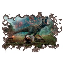 Vinilo agujero 3d dinosaurios jurassic park