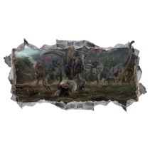 Vinilos agujero 3d dinosaurios jurassic park