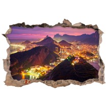 Vinilo agujero 3d río de janeiro al atardecer
