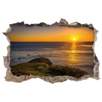 Vinilo agujero 3d atardecer palos verdes california