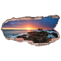 Vinilo agujero pared 3d atardecer cabo de las agujas