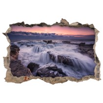 Vinilo agujero 3d amanecer en el mar