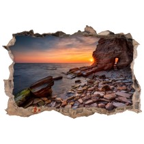 Vinilo agujero 3d amanecer en el mar negro