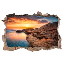 Vinilo agujero 3d amanecer en el mar negro bulgaria