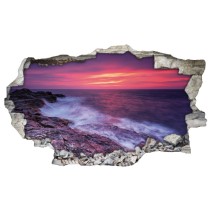 Vinilo agujero 3d atardecer en el mar negro
