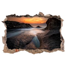 Vinilo agujero 3d atardecer mar negro bulgaria