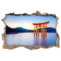 Vinilos agujero 3d puerta torii